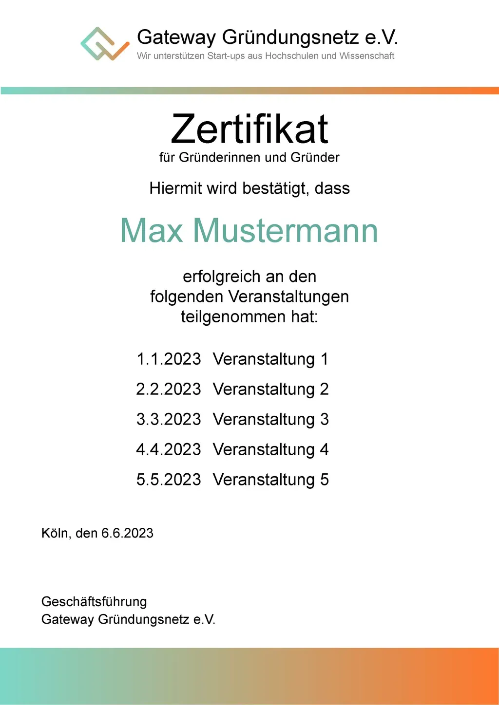 Zertifikat